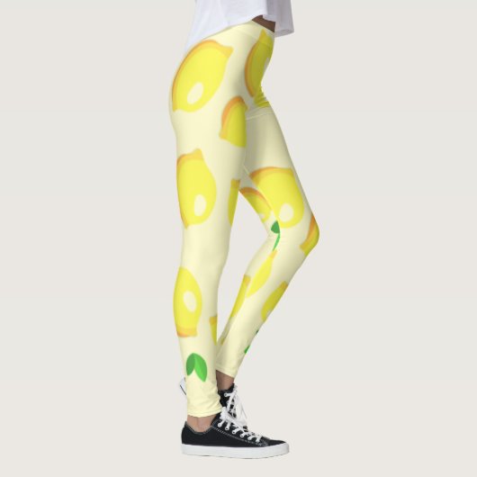 Gele citroen Leggings (Rechts)