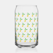 Gele Citroen Limonade  Blikvorm Glas (Achterkant)