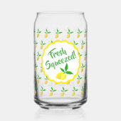Gele Citroen Limonade  Blikvorm Glas (Voorkant)