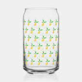 Gele Citroen Limonade  Blikvorm Glas (Achterkant)