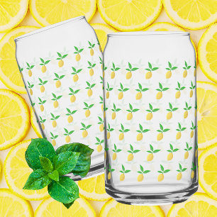 Gele Citroen Limonade Blikvorm Glas