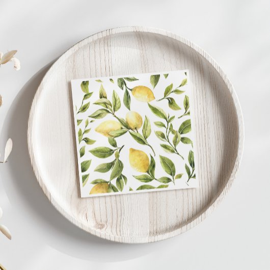 Gele Citroen Mediterrane Amalfi bruiloft Servet