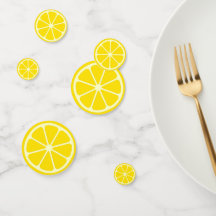 Gele Citroen Schijf Fun Zomer Citrus Confetti