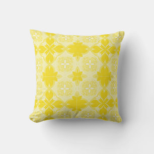Gele Citroen Sier, Decoratief, Patroon Kussen