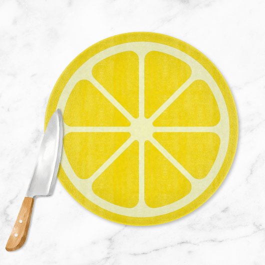 Gele Citroen Slice Citrus Keuken Snijplank