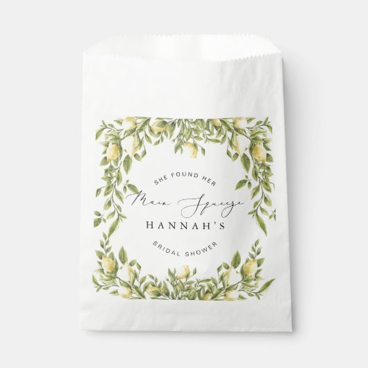 Gele citroen Sorrento Mediterraan Vrijgezellenfees Bedankzakje (Voorkant)