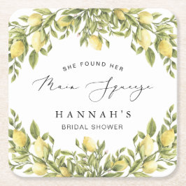 Gele citroen Sorrento Mediterraan Vrijgezellenfees Kartonnen Onderzetters