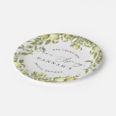 Gele citroen Sorrento Mediterraan Vrijgezellenfees Papieren Bordje (Gekanteld)