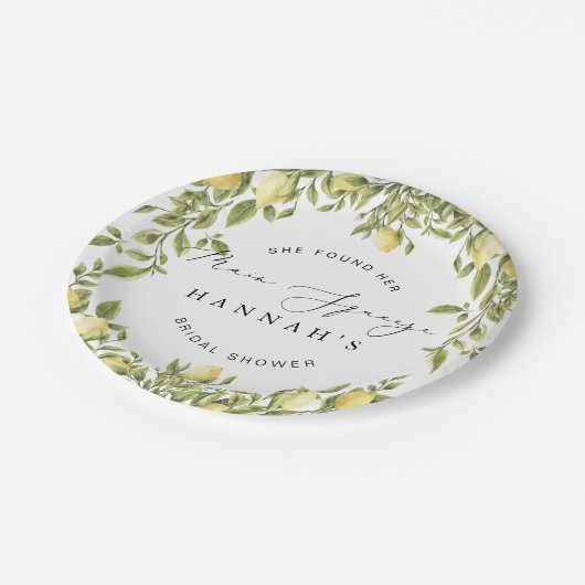 Gele citroen Sorrento Mediterraan Vrijgezellenfees Papieren Bordje (Gekanteld)