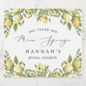 Gele citroen Sorrento Mediterraan Vrijgezellenfees Sparkling Wijnetiket (Enkel label)