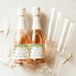 Gele citroen Sorrento Mediterraan Vrijgezellenfees Sparkling Wijnetiket