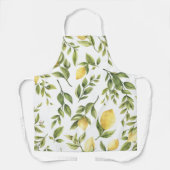 Gele Citroen Sorrento Mediterrane Bruidsborrel Schort (Voorkant)