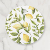 Gele Citroen Sorrento Mediterrane Bruidsdouche Bedankjes Labels (Achterkant)