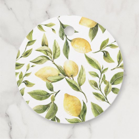 Gele Citroen Sorrento Mediterrane Bruidsdouche Bedankjes Labels (Achterkant)