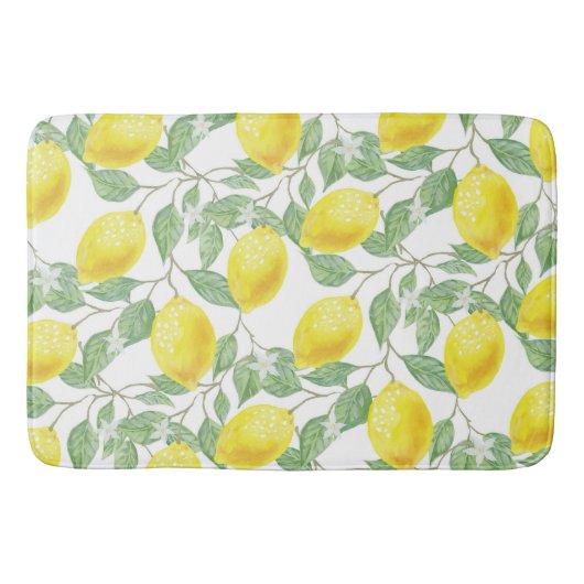 GELE CITROEN VERSE PATROON BADMAT (Voorkant)