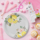 Gele citroenbloem papieren bordje (Feest)