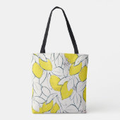 Gele citroencitrusvruchten handtekeningen tote bag (Achterkant)
