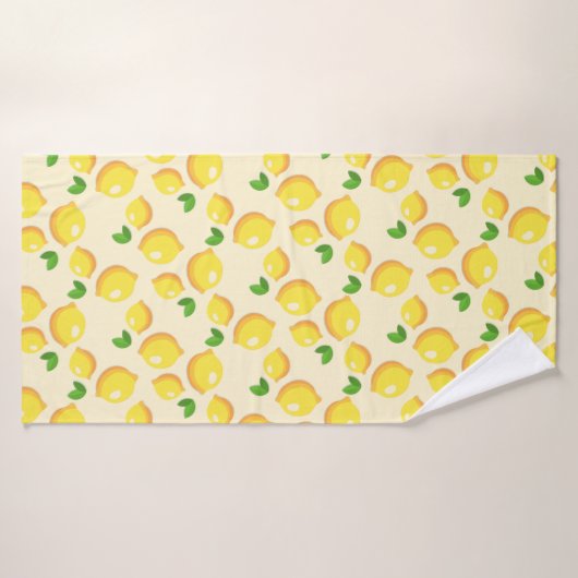 Gele citroenen badhanddoek (Badhanddoek)