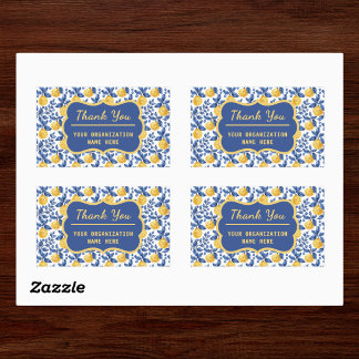 Gele Citroenen Blauwe Middellandse Zee Amalfi Dank Rechthoekige Sticker