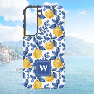 Gele Citroenen Blauwe Middellandse Zee Amalfi Init Samsung Galaxy Hoesje