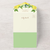 Gele Citroenen Bruidsfeest Recept All In One Uitnodiging (Buitenkant)