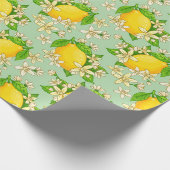 gele citroenen cadeaupapier (Hoek)