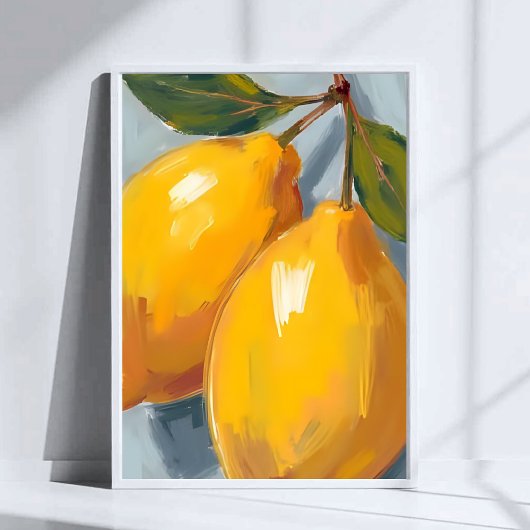 Gele Citroenen Citrus Aquarel Poster