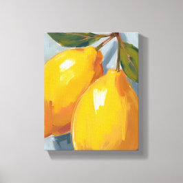 Gele citroenen citrus aquarelschildering canvas afdruk