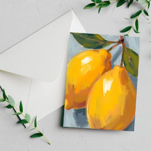 Gele Citroenen Citrus Watercolor Kaart