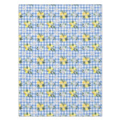 Gele citroenen en blauwe gingham check tafelkleed (Voorkant)