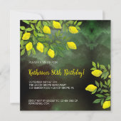 Gele citroenen en takken kaart (Voorkant)