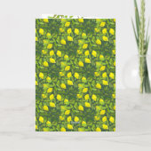 Gele citroenen en takken, Vouw Uitnodiging (Achterkant)