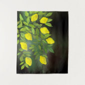 Gele citroenen en takken wandkleed (Voorkant)