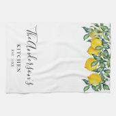 Gele citroenen Familie Keuken Custom Theedoek (Horizontaal)