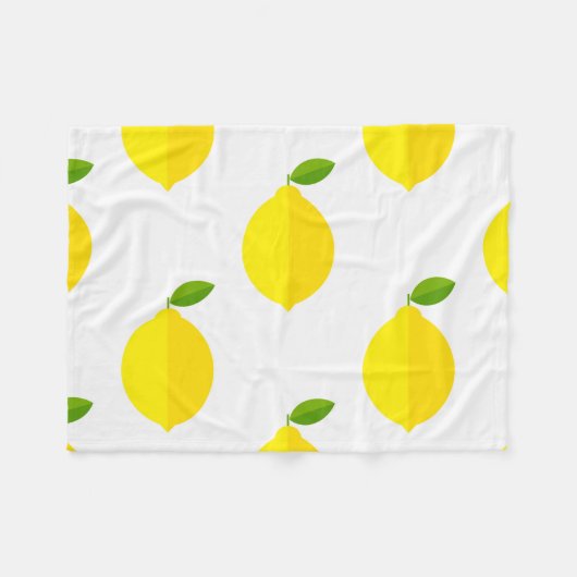 Gele citroenen fleece deken (Voorkant (Horizontaal))