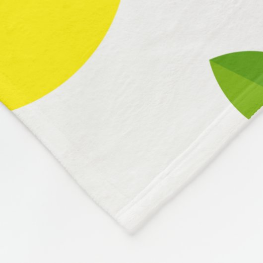 Gele citroenen fleece deken (Hoek)