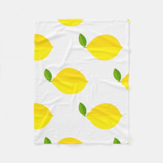 Gele citroenen fleece deken (Voorkant)