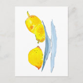 Gele citroenen fruit art briefkaart (Voorkant)