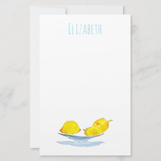 Gele citroenen fruit art briefpapier (Voorkant)