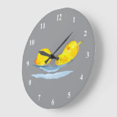 Gele citroenen fruit art grote klok (Hoek)