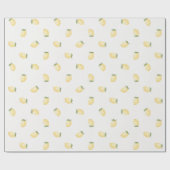Gele citroenen fruit bruiloftsfeest cadeaupapier (Vlak)