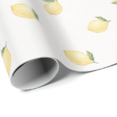 Gele citroenen fruit bruiloftsfeest cadeaupapier (Rol Hoek)
