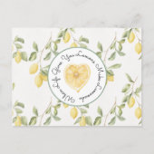 Gele Citroenen Fruit Limonade Briefkaart (Voorkant)