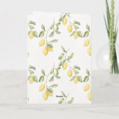 Gele Citroenen Fruit Limonade Kaart (Achterkant)