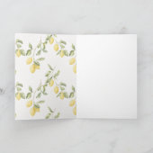 Gele Citroenen Fruit Limonade Kaart (Binnen)