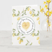 Gele Citroenen Fruit Limonade Kaart (Gele Bloem)