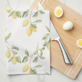 Gele citroenen fruit theedoek (Quarter Fold)