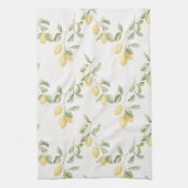 Gele citroenen fruit   theedoek (Verticaal)