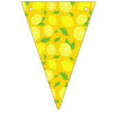 Gele citroenen, groene witte stippen vlaggetjes (Derde vlag)