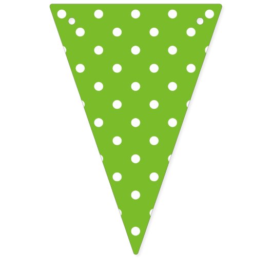 Gele citroenen, groene witte stippen vlaggetjes (Tweede vlag)